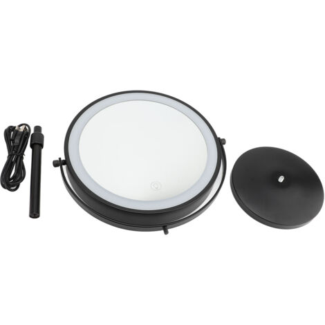Miroir De Maquillage Rectangulaire Éclairé 3 Couleurs - Grossissement X7 Réglable 4000mAh