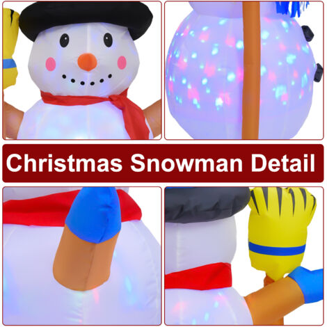 Lot De 2 Piquets Bonhomme De Neige Noël - Décorations Extérieures Jardin Allée Festive Hiver - 35 X 18 Cm