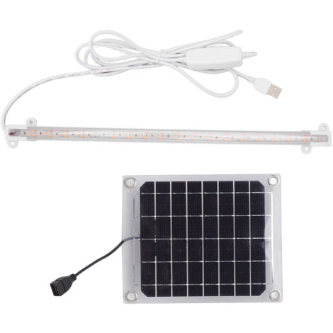 Plante solaire cultiver la lumière LED plante pousser bande lumineuse pour balcon serre herbes légumes fleurs 10W (1/5)