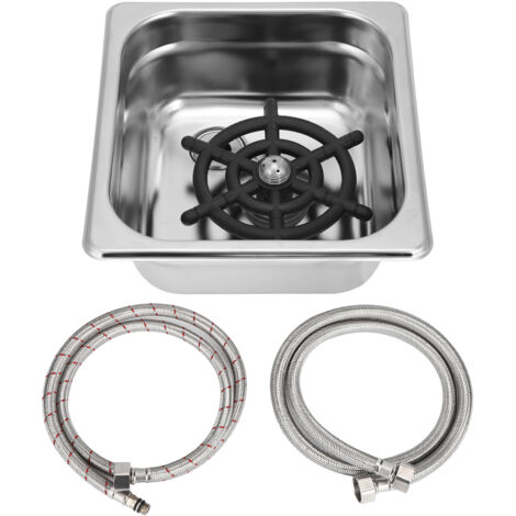 Eosnow – Nettoyeur de tasses automatique en acier inoxydable – Lavage haute pression multi-angle – Connecteur G1/2 pour bars et restaurants