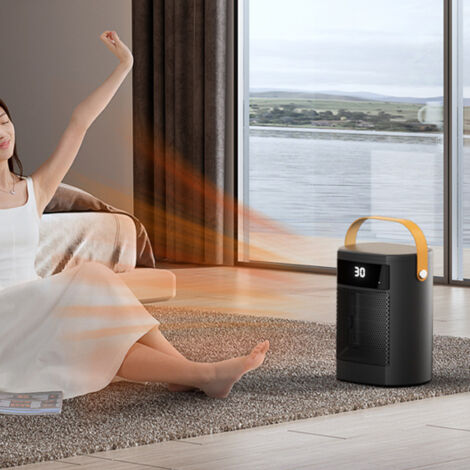Mini Radiateur électrique Portable 800W Avec écran LED Et Minuterie Reglable 85685460