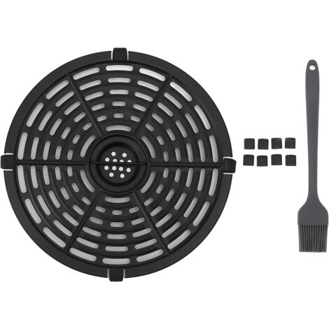 Eosnow Plateau de remplacement pour friteuse avec manchon de brosse en Silicone, plaque ronde antiadhésive pour cuisine et Restaurant 20cm/7,9 pouces (1/5)