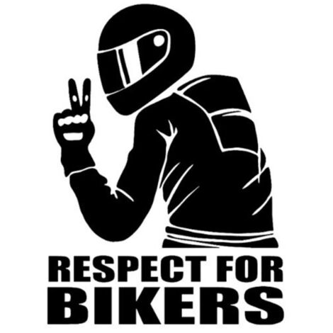 Eosnow Autocollant réfléchissant Respect pour les cyclistes, étiquette de voiture, décoration à la mode (1/5)