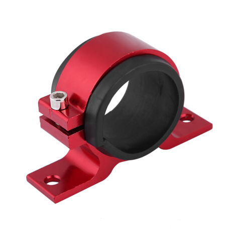 Eosnow Support de montage de pompe à carburant de voiture en alliage d'aluminium 50mm, berceau de pince de filtre unique rouge