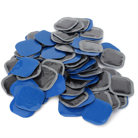 Eosnow Outil universel de réparation de crevaison de Patch de pneu, bâton en caoutchouc 45x45mm pour voiture et moto 80 pièces (1/5)