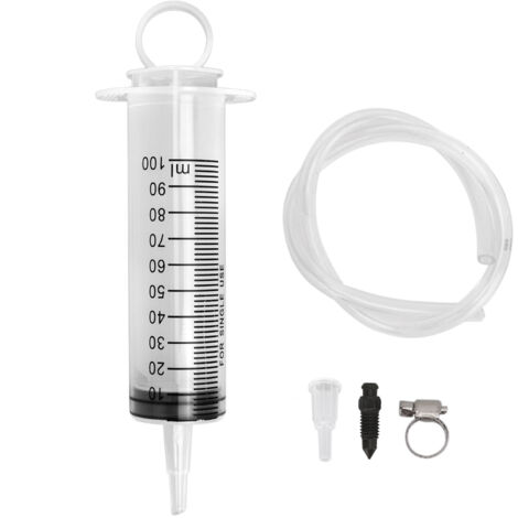 Eosnow Kit de purge de frein à disque hydraulique pour moto, seringue de 100ML, tuyau de 50cm universel pour motos, Scooters, Quads