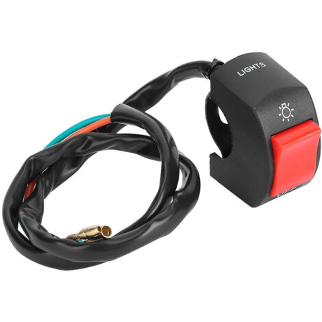 Eosnow Support de guidon de moto de 7/8 pouces, interrupteur marche/arrêt pour phare LED avec bouton rouge (1/5)