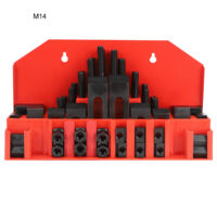 Eosnow Kit de pinces à fente en T, plaque de presse combinée durcie pour fraiseuse de tour M14, 58 pièces