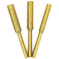 Lot de 8 mèches de tronçonneuse, affûteuse diamantée plaquée titane, lime électrique haute dureté