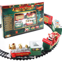 Eosnow – Coffret de train électrique de Noël – Décoration sapin – Circonférence de voie 216 cm – Plastique ABS durable
