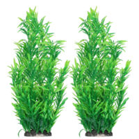 Eosnow Plantes aquatiques artificielles décoratives pour aquarium, boule d'herbe verte