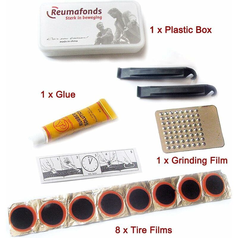Lot De 5 Kits De Rustines Pour Réparation Pneu Vélo, Marque Générique, Neuf