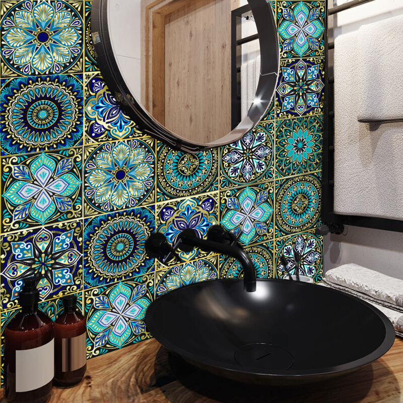 Autocollant Pour Carrelage Motif Cupcake Rétro - Film Adhésif Pour Cuisine/salle De Bain | Décoration Murale Facile
