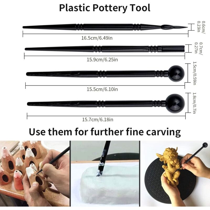 Outil De Poterie Sculpture Argile Modelage, 38 Pcs Outils De Sculpture, Taumie Kit D'outils