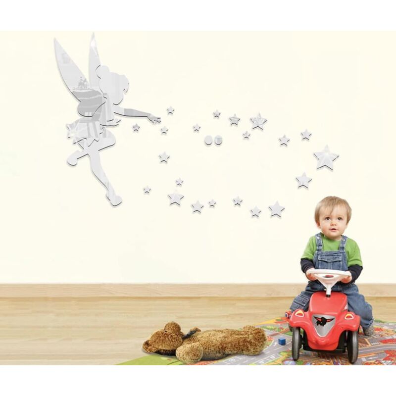 75 Stickers Miroirs étoiles Dorées - Autocollants Muraux Décoratifs Pour Salon, Chambre, Salle De Bain - Adhésif Amovible Sans Trace - 4