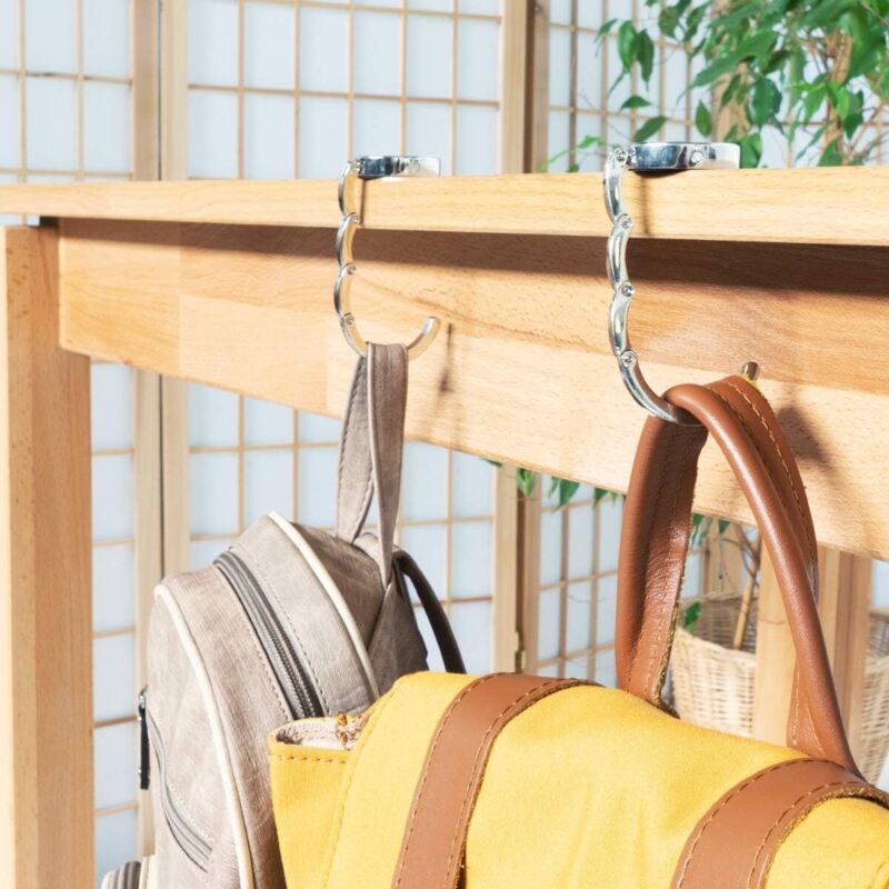 Crochet à Sac Pliable PARENCE - Accroche-sac Pour Table, Bureau - Garde Ton Sac Propre Et Sûr - Aluminium