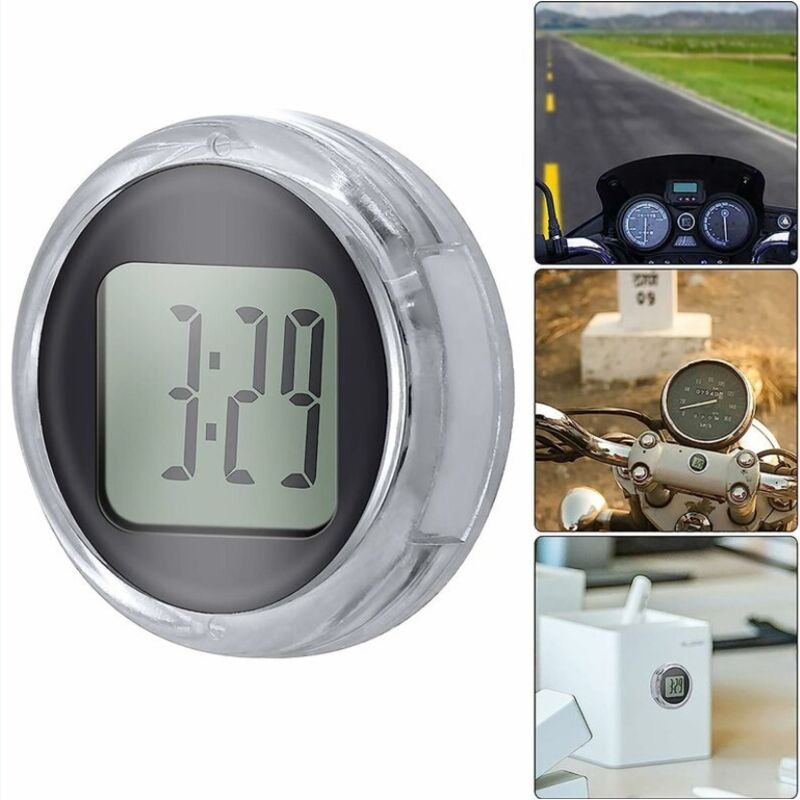 Montre-thermomètre Pour Poignée De Moto Anzene - Imperméable, Rétro-éclairé, Pour Poignées 22-25mm