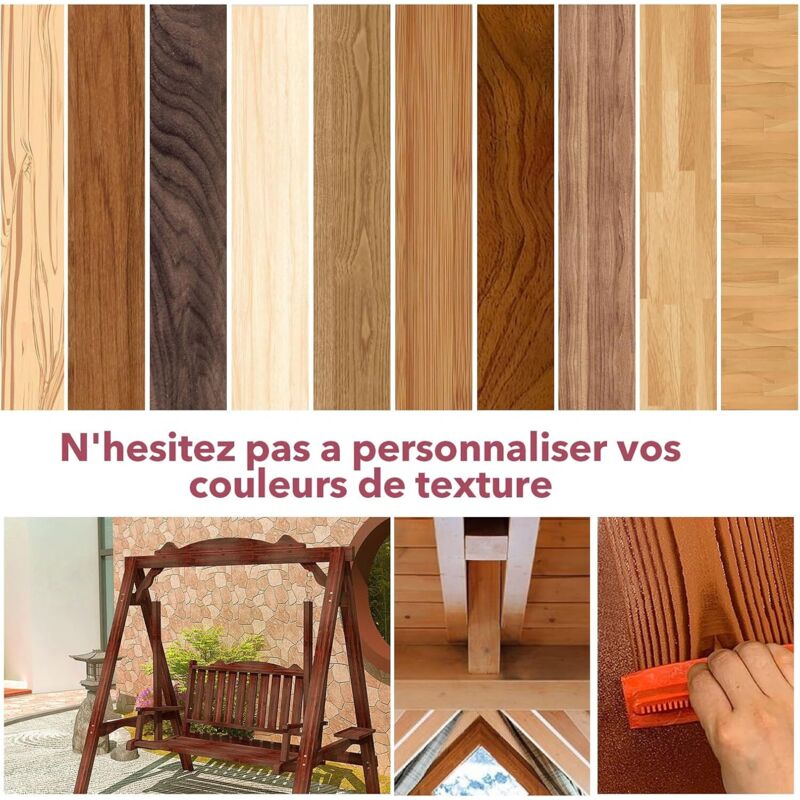 Rouleau Ruban Adhésif Texture Bois - 2,36 X 26 Pieds (60mm X 8m), Couleur Café, Pour Meubles, Murs, Portes - 8