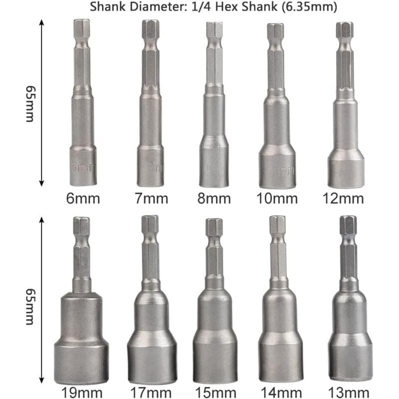 Douille Magnétique Pour Vis De Construction De 6 Mm