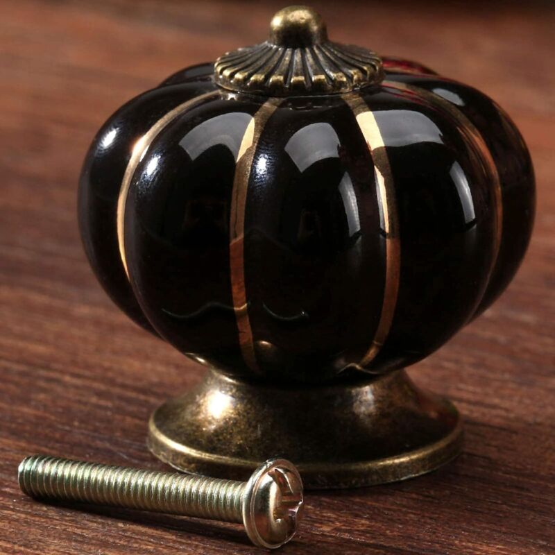 Bouton d'armoire plat - Noir mat