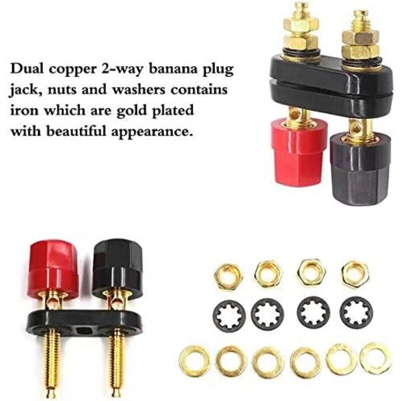 WMYCONGCONG Lot De 90 Kit D'assortiment De Prises Bananes 4mm Pour Amplificateurs De Haut-parleurs Audio, Sondes De Test, Bornes à Souder 5 Couleurs 3 Types