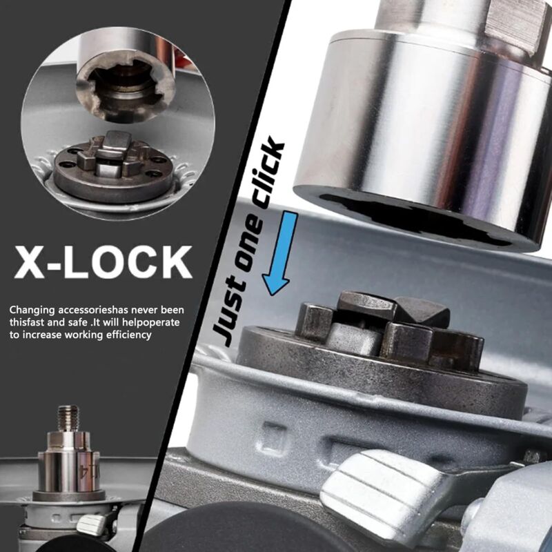 Adaptateur X-Lock Pour Meuleuse D'angle - Filetage M14 Ou 5/8"-11 - Écrou à Libération Rapide Sans Clé