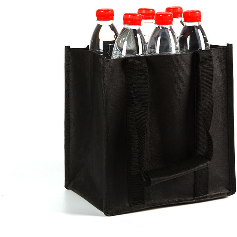 Panier Bouteilles Navaris Sac De Transport 12 Bouteilles - Panier En Polyester 26 X 35 X 27 Cm Pour Bouteille De 15l Rangement Eau Vin Biere Lavable En Machine Rangement Bouteille Eau - 7