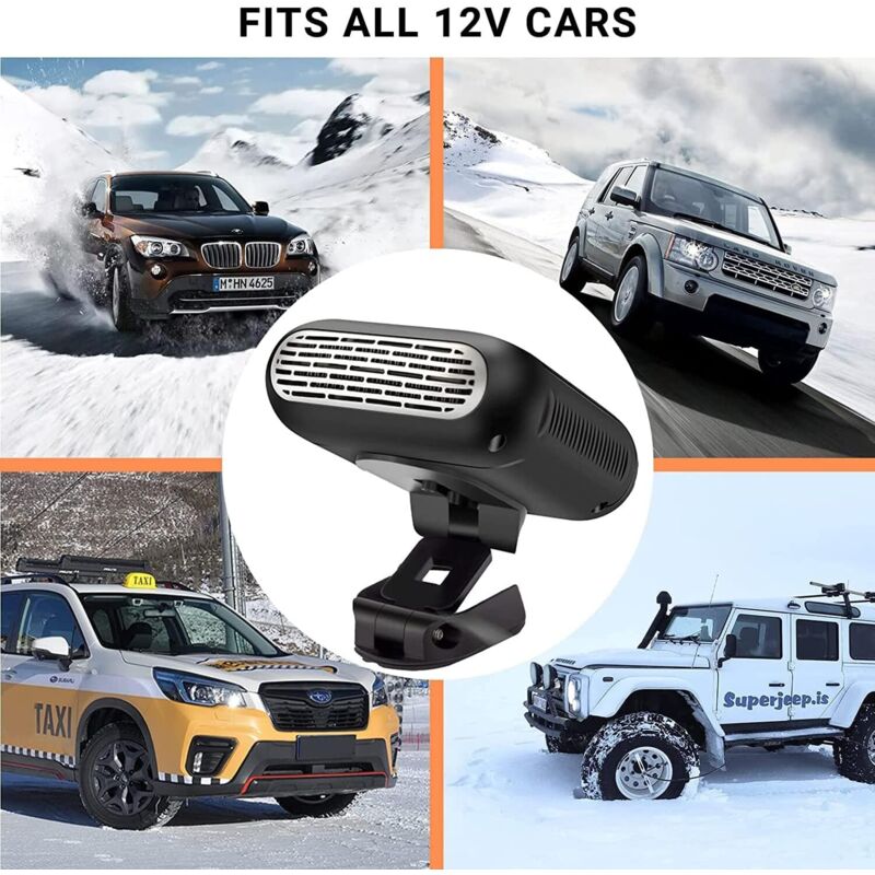 Chauffage Voiture 12V Portable Chauffage Voiture 12V 200W - Portable, Ventilateur, Dégivrage, Allume-Cigare, Camping Chauffage Pour Voiture