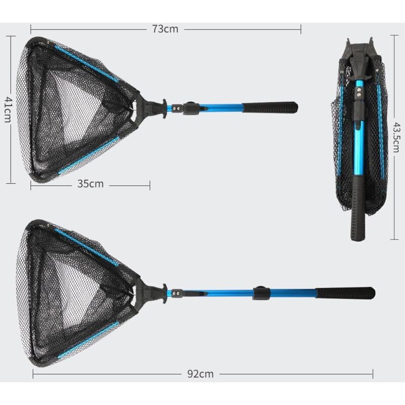 Épuisette De Pêche Pliable, Télescopique, Antirouille