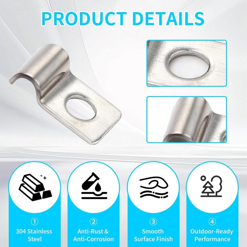 Famltol 20 Pièces Fixation Grillage Rigid,U-Collier De Serrage