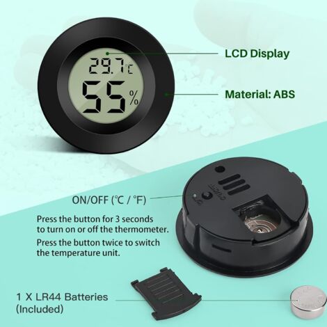 Mini Hygromètre Intérieur Thermomètre Numérique DOOMAY - 2 Pièces Avec °C/°F Indicateur Confort Mini Hygromètre Intérieur Thermomètre Numérique DOOMAY - 2 Pièces Avec °C/°F Indicateur Confort