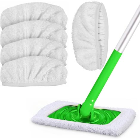 3pcs Mop Remplacement Pour Swiffer WetJet Spray Balais Lavables En Microfibre Pour Nettoyage Des Sols 12 6inch Vert 95420020