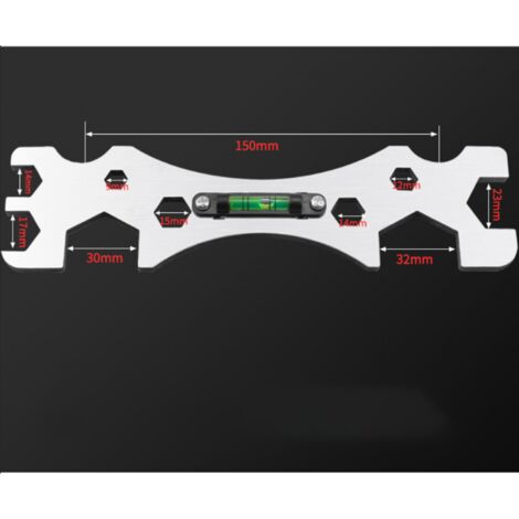 Clé Universelle Multifonctionnelle Pour Salle De Bain Avec Niveau à Bulle, Outil De Plomberie Pour Installation De Douche | Leroy Merlin