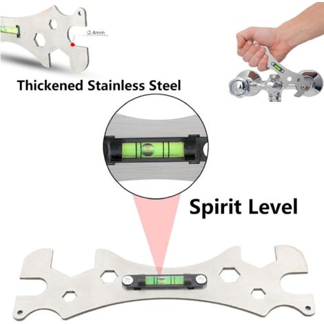 Pince Amperemetrique Clé De Plombier Multifonction Avec Niveau à Bulle - Installation Robinets Et Douches Parker Stylo