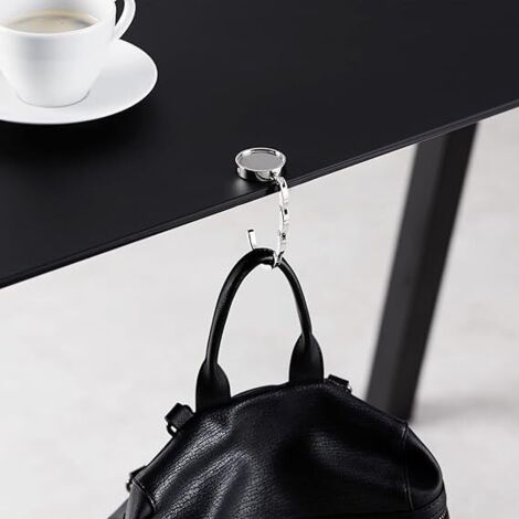 Lot De 2 Crochets Pour Sac à Main Pliables - Métal Bronze, Par Kwmobile, Neufs
