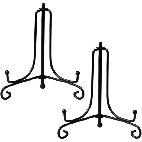 HERCHR Présentoir de Fer, Support Assiette Decorative Support Cadre Photo Supports de Présentation pour Photo, Image, Assiettes, Pièces d'Art, 15cm