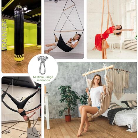 Crochet de suspension robuste pour sac de frappe - Rotation à 360° - Support mural au plafond - Crochet en bois pour entraînement de boxe Crochet de suspension robuste pour sac de frappe - Rotation à 360° - Support mural au plafond - Crochet en bois pour entraînement de boxe