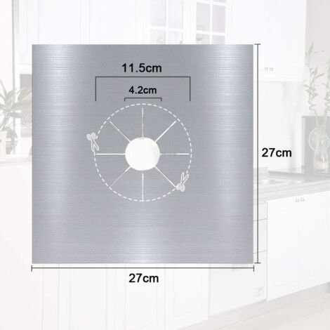 6 Protections En Téflon Pour Plaques à Gaz - Anti-adhésif Et Réutilisables - Faciles à Nettoyer - 8