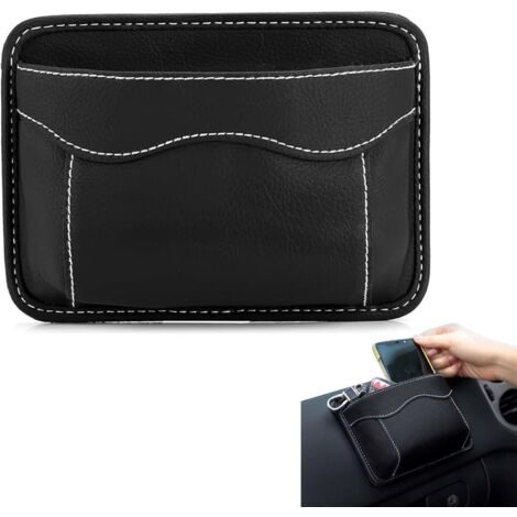 CSPARKV Organiseur LatéRal pour SièGe de Voiture,Boîte de Rangement Latérale pour siège Écart de Voiture,Rangement Siège Voiture Sac,pour SièGe de Voiture,pour téléphone,Blocs-Notes (1/4)