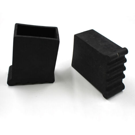 CSPARKV Pieds D'Échelle 50x25CM, Embouts De Protection Pour Échelles, Pieds D'Échelle Pieds D'Échelle En Caoutchouc Antidérapants Pour Escabeaux, Pieds En Caoutchouc Vissables Avec Vis, 4 Pièces Noir (1/3)