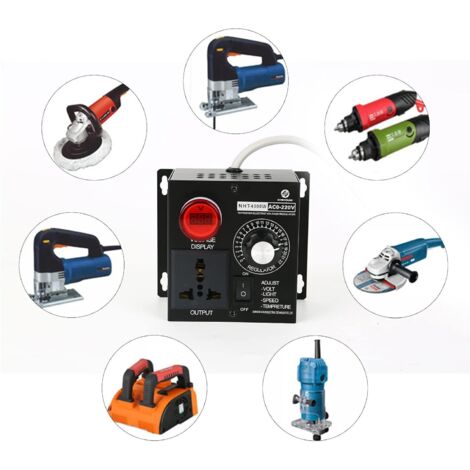 Variateur De Vitesse Moteur 220V 4000W - Régulateur Tension Pour Ventilateurs, Outils, Chauffage - Contrôle Vitesse Et Température