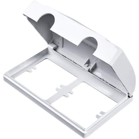 （86×86mm）Double Prise électrique Prise Couvercle de la Prise de la Prise de sécurité sûre Prise Double Prise Protecteur Couvre bébé boîte de sécurité Enfant
