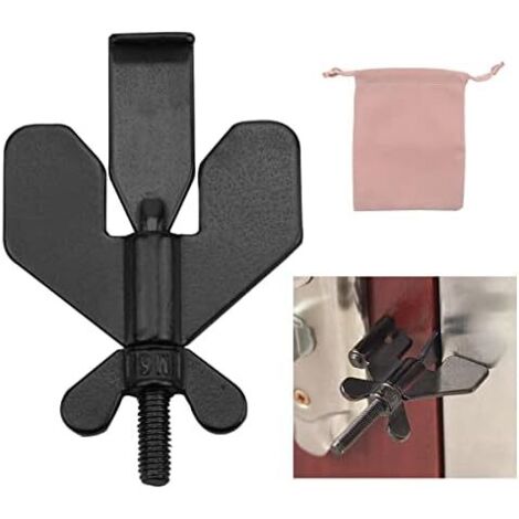 CSPARKV (8.5×5.5×2cm)Serrure de Porte Portable, Verrou Supplémentaire et de Confidentialité, Dispositif de sécurité à l'intérieur en acier inoxydable Pour Voyage Maison Hôtel Appartement (1/4)
