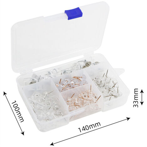 Punaise Transparente Pour Tableau 100 Punaises Transparentes Avec Boîte - Punaises Murales Invisibles Pour Tableaux D'Affichage Et Déco Accessoire Bureau Classique