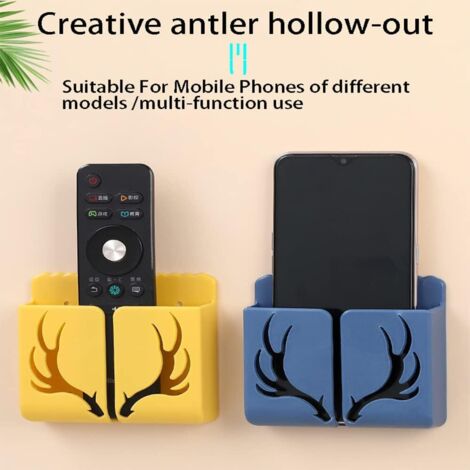 KEORHEZ 10 Pièces Support Telecommande Mural Noir Porte