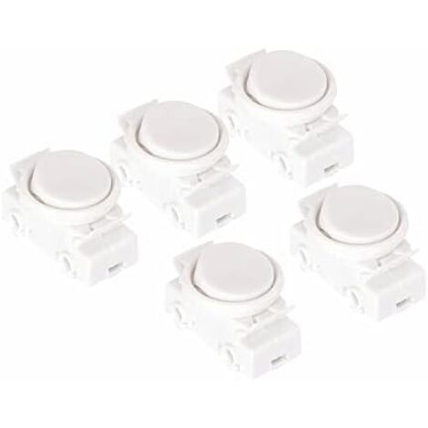 CSPARKV OJ-336 Lot de 5 interrupteurs à bascule encastrables 2 A 250 V avec anneau et bascule Blanc (1/4)