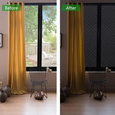 Film Autocollant Pour Fenêtre - Noir - Film Occultant