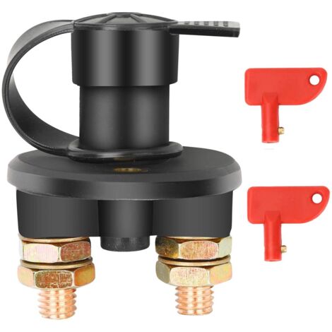 Interrupteur Coupe-Batterie 12V/24V – Pour Voiture, Camion, Bateau – Pince 15-17 Mm – Sécurité & Économie Énergie