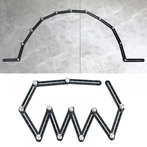 Règle de mesure multi-angle Wohao avec trou de positionnement, règle