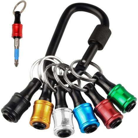 Treki Lot De 6 Porte-Embuts Hex 1/4" Avec Porte-Clés – Extensions Barre Magnétique Colorée Pour Perceuse Et Tournevis